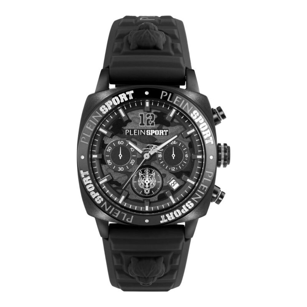 Plein Sport Wildcat Chronograph Watch Black Mens